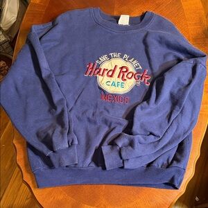 Hard Rock Cafe Blue Sweatshirt with Mexico Emblem